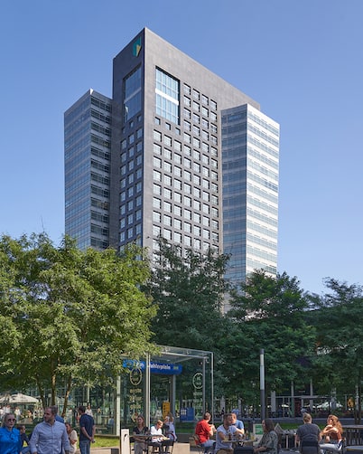 View of the Zuidas business district in Amsterdam.